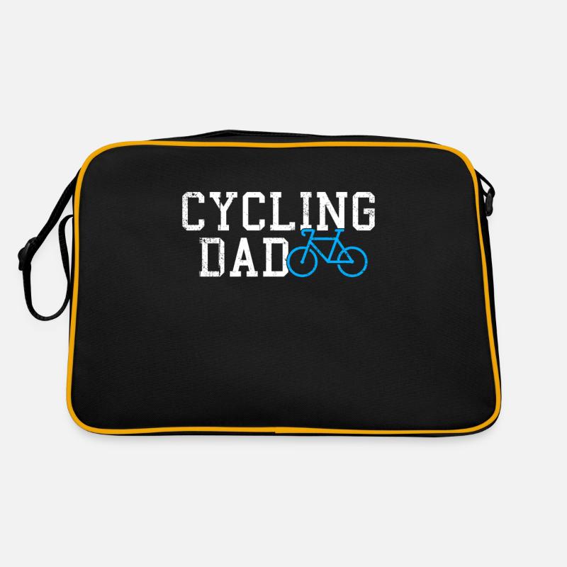 cycling dad - Retro Tasche - Schwarz/Gold