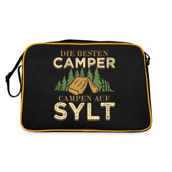 Le meilleur camp de campeurs sur Sylt Möwe en mer du Nord - Sac Retro - noir/or - Dos