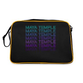 Mayan Temple Ancient Mayan Pyramid Aztecs Retro - Retro Bag - black/gold - Back