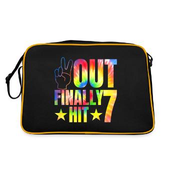 Enfin atteint le 7e anniversaire du célébrant de 7 ans - Sac Retro - noir/or - Dos