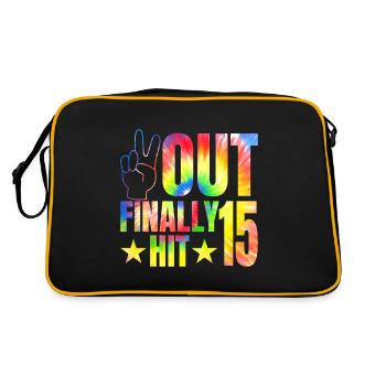 Enfin frappé le célébrant de 15 ans 15. - Sac Retro - noir/or - Dos