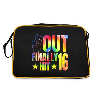 Enfin frappé le célébrant de 16 ans 16. - Sac Retro - noir/or - Dos