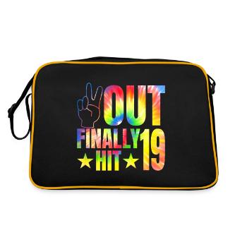 Enfin frappé le célébrant de 19 ans 19. - Sac Retro - noir/or - Dos