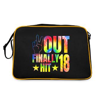 Enfin frappé le célébrant de 18 ans 18. - Sac Retro - noir/or - Dos