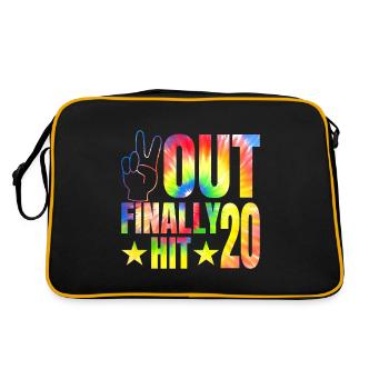 Enfin frappé le célébrant de 20 ans 20. - Sac Retro - noir/or - Dos