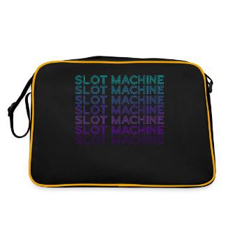 Slot Machine Casino Gambling Las Vegas Retro - Retro Tasche - Schwarz/Gold - Hinten