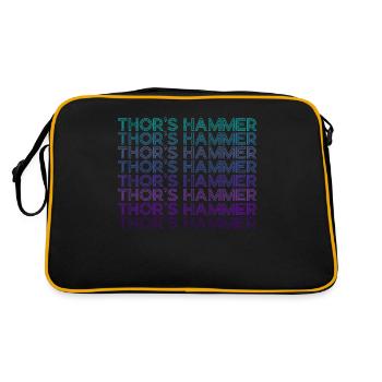Thor’s Hammer Mjolnir Viking Nordic Retro - Sac Retro - noir/or - Dos