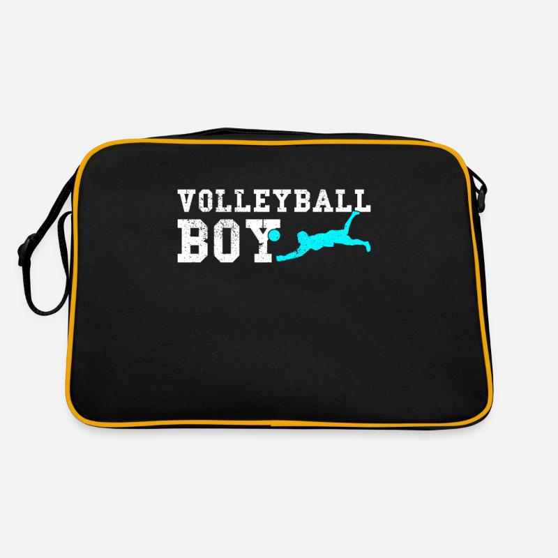 Volleyball boy - Retro Tasche - Schwarz/Gold