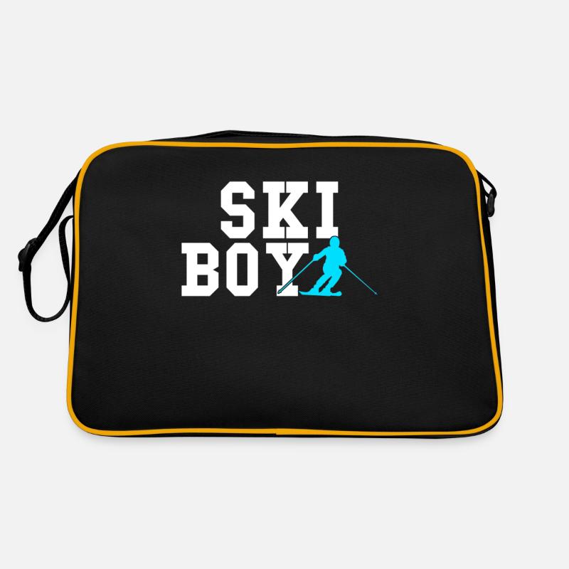 ski boy - Retro Tasche - Schwarz/Gold