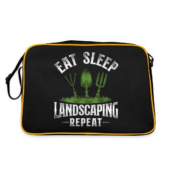 Landscaper Landscaping Landscape - Retro Bag - black/gold - Back