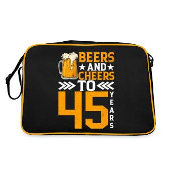 Cheers et bières à 45 ans Frothy Mug Of Beer - Sac Retro - noir/or - Dos