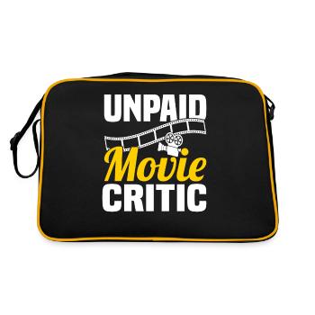 Filmkritiker Filmrezensent Spielfilm Film - Retro Tasche - Schwarz/Gold - Hinten