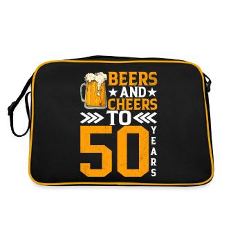 Bravo et bière aux 50 ans de Frothy Mug Of Beer - Sac Retro - noir/or - Dos