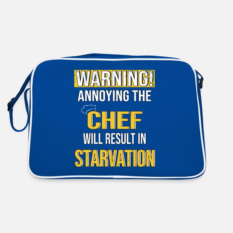 Chef de cuisine drôle en disant Chef Restaurant Sac Retro