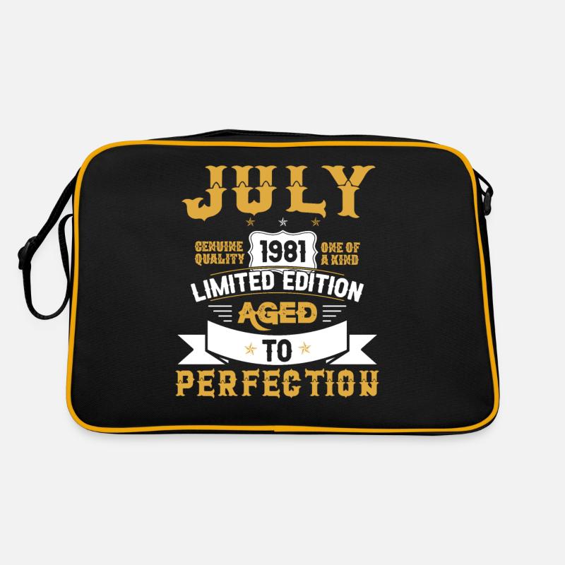 Geburtstag Juli 1981 geboren Vintage Retro Tasche