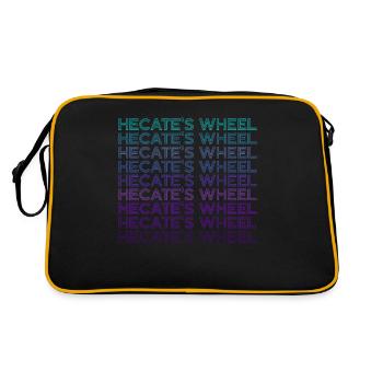 Hekate's Rad Göttin Stropholos Heidnisches Retro - Retro Tasche - Schwarz/Gold - Hinten