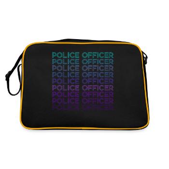 Police Officer Law Enforcement Retro - Retro Bag - black/gold - Back