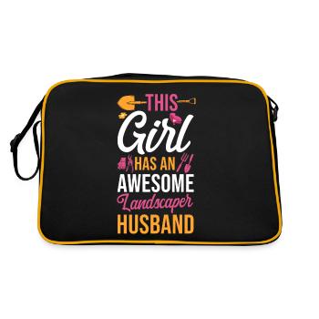Paysagiste Aménagement Paysager - Sac Retro - noir/or - Dos