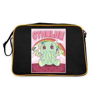 Kawaii Cthulhu Necronomicon Cthulhu Monster - Retro Bag - black/gold - Back