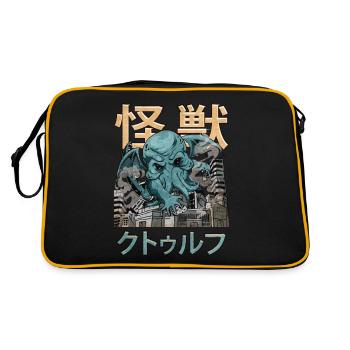 Kaiju Cthulhu Necronomicon Japanese Monster - Retro Bag - black/gold - Back