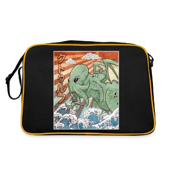Kaiju Cthulhu Necronomicon Japanese Monster - Retro Bag - black/gold - Back