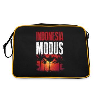 Indonesia Modus - Retro Tasche - Schwarz/Gold - Hinten