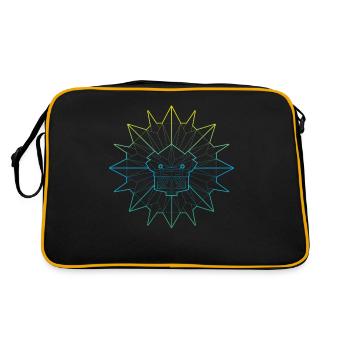 Quetzalcoatl Polygon Alte aztekische Schlange Maya - Retro Tasche - Schwarz/Gold - Hinten