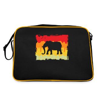 Rétro éléphant - Sac Retro - noir/or - Dos
