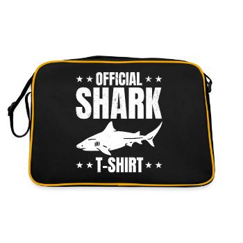 Shark Offizielles Shark T-Shirt Great White - Retro Tasche - Schwarz/Gold - Hinten