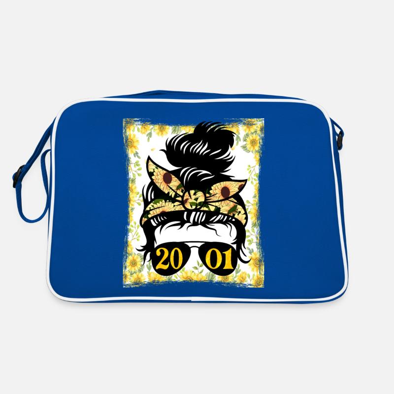 Sunflower Mama Born 2001 Birthday Retro Bag