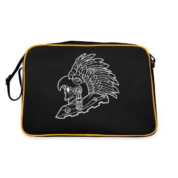 Aztèque Eagle Warrior Mayan Skull Inca - Sac Retro - noir/or - Dos