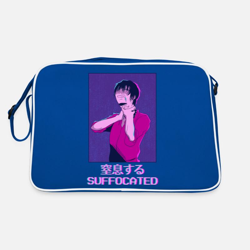 Emo Anime Junge Vaporwave Ästhetisch Ersticktes Ge Retro Tasche