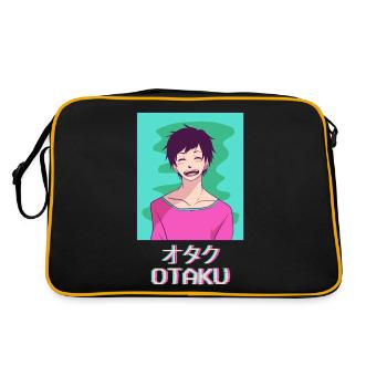 Otaku Anime Jeune Japonais Vaporwave Esthétique - Sac Retro - noir/or - Dos