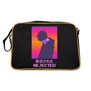 Sad Anime Boy Vaporwave Esthétique rejetée - Sac Retro - noir/or - Dos