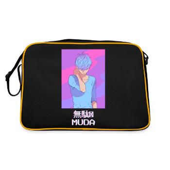 Emo Anime Young Vaporwave Aesthetic Muda Geschen - Retro Bag - black/gold - Back