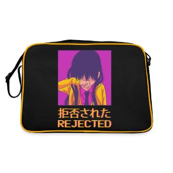 Sad Anime Girl Vaporwave Esthétique amincie - Sac Retro - noir/or - Dos