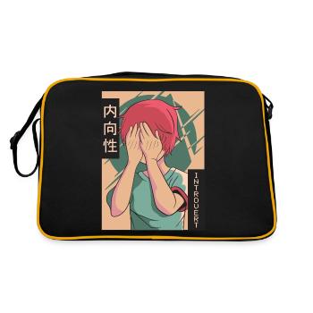 Anime introverti Jeune Vaporwave Esthétique - Sac Retro - noir/or - Dos