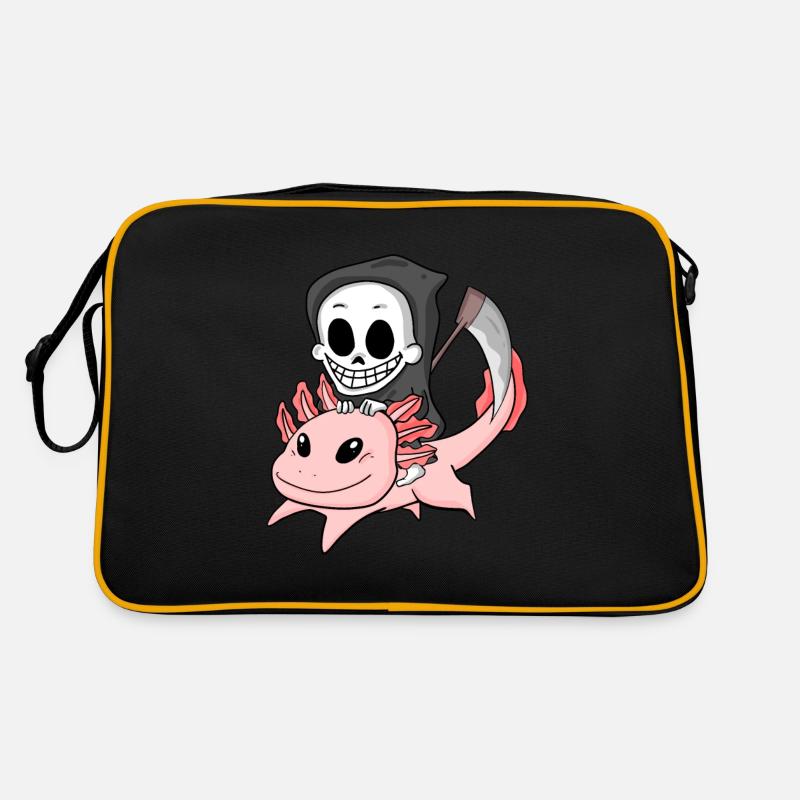 Grim Reaper and Axolotl Retro Bag
