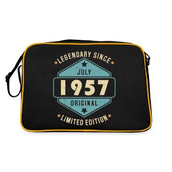 Juillet 1957 Vintage Retro Anniversaire - Sac Retro - noir/or - Dos