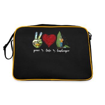Paysagiste Aménagement Paysager - Sac Retro - noir/or - Dos