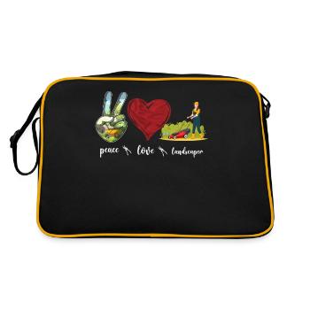 Paysagiste Aménagement Paysager - Sac Retro - noir/or - Dos