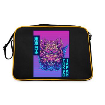 Oni Mask Tokyo Japon Vaporwave Goût Esthétique - Sac Retro - noir/or - Dos