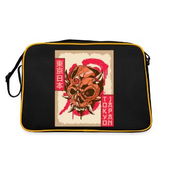 Gothic Skull Goth Third Eye Tokyo Japan Gesche - Retro Bag - black/gold - Back