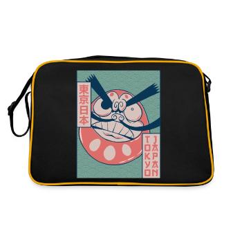 Daruma Doll Tokyo Japon Esthétique japonaise Gesch - Sac Retro - noir/or - Dos