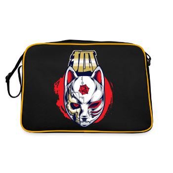 Cyborg Kitsune Masque Fox Masque Cyber Punk Cyber - Sac Retro - noir/or - Dos