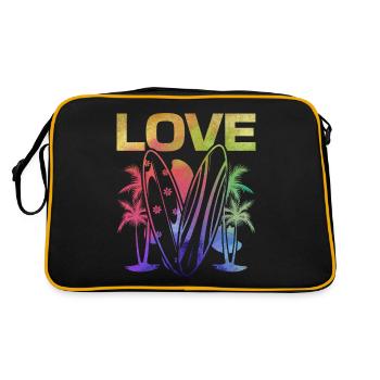 Surf Surf Planche de surf Surfer WatersurfIng Amour - Sac Retro - noir/or - Dos