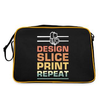 3D Printer Printing Machine Technology Technology Hobby - Retro Bag - black/gold - Back