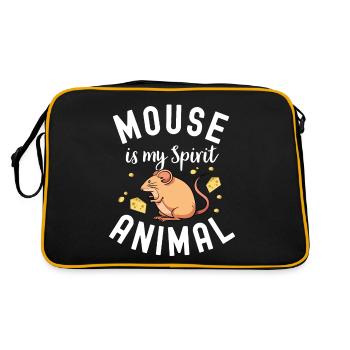 Souris Souris Cadeau Rat Rongeur Souris Souris Lousemaus - Sac Retro - noir/or - Dos
