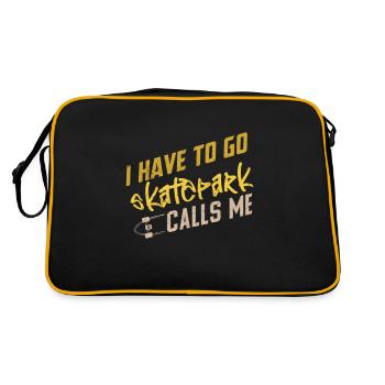 Skateboard Kickflip Gift Longboard Sk8er Sk8 - Retro Bag - black/gold - Back