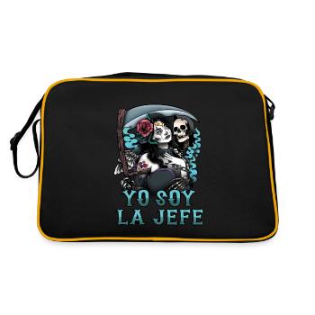 Yo Soy La Jefe Dia De Los Muertos Halloween - Retro Bag - black/gold - Back
